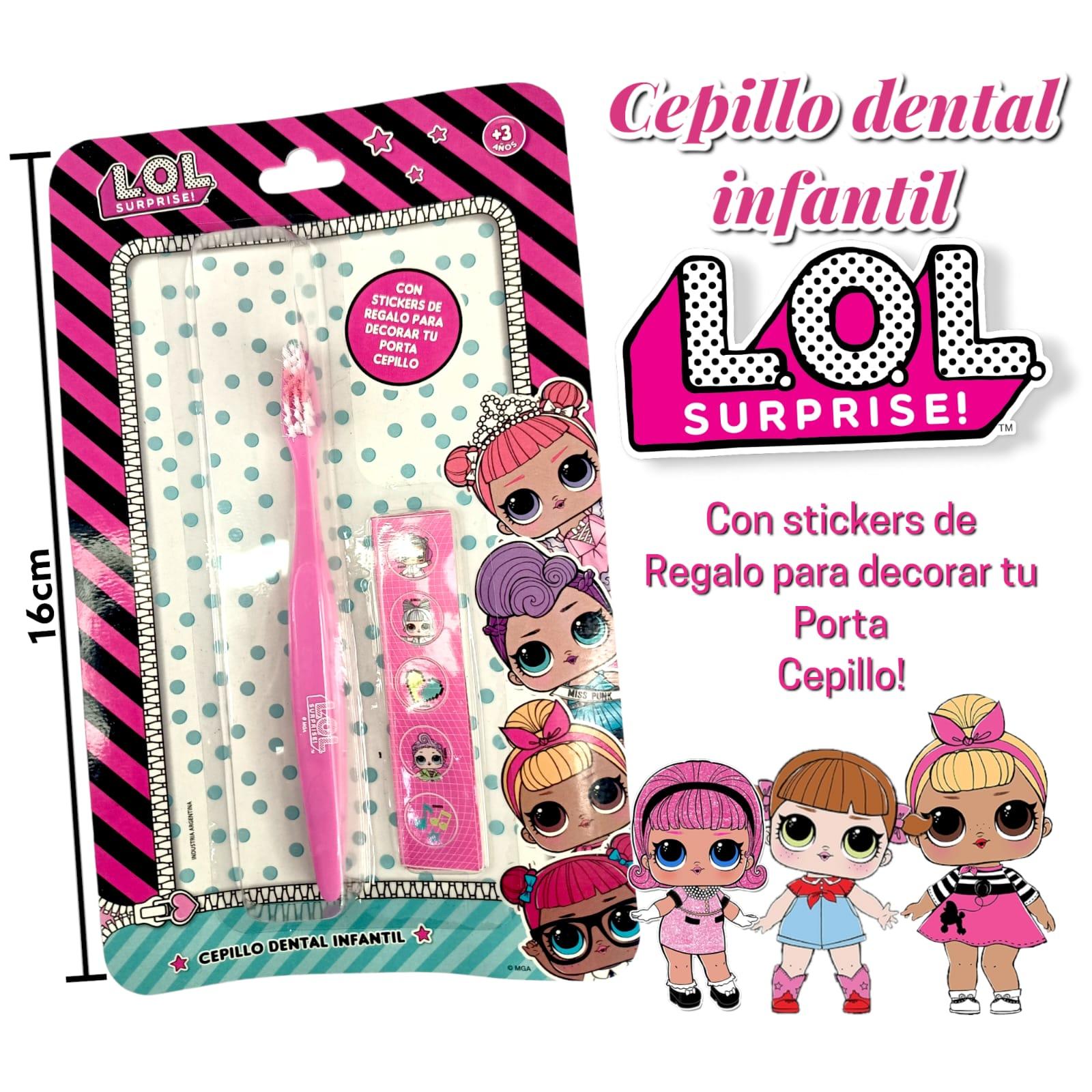 Cepillo Dental Lol Infantil con stickers ORIGINAL